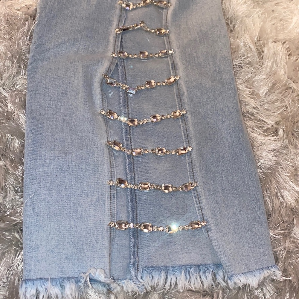 Akira 1 of 1 custom bedazzled jeans